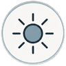 Adjustable sun and shade icon